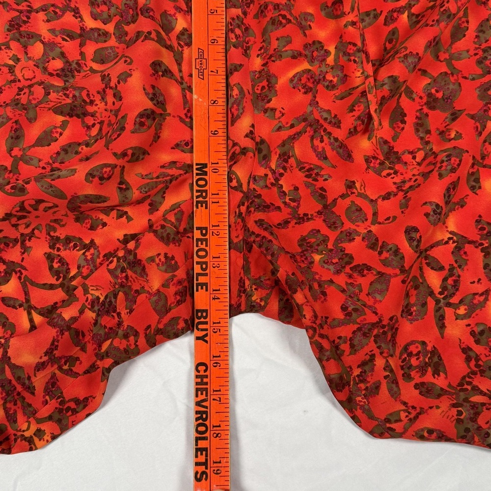 Sigrid Olsen Large Pants Silk Floral Wide Leg Resort Cruise Vacation Boho Ombre - Picture 7 of 10